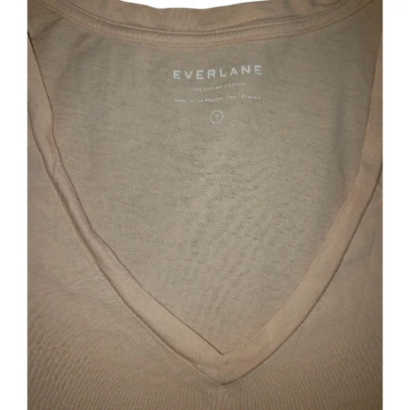 Everlane Slim Sleeve V-Neck Tee- M - Picture 2 of 3